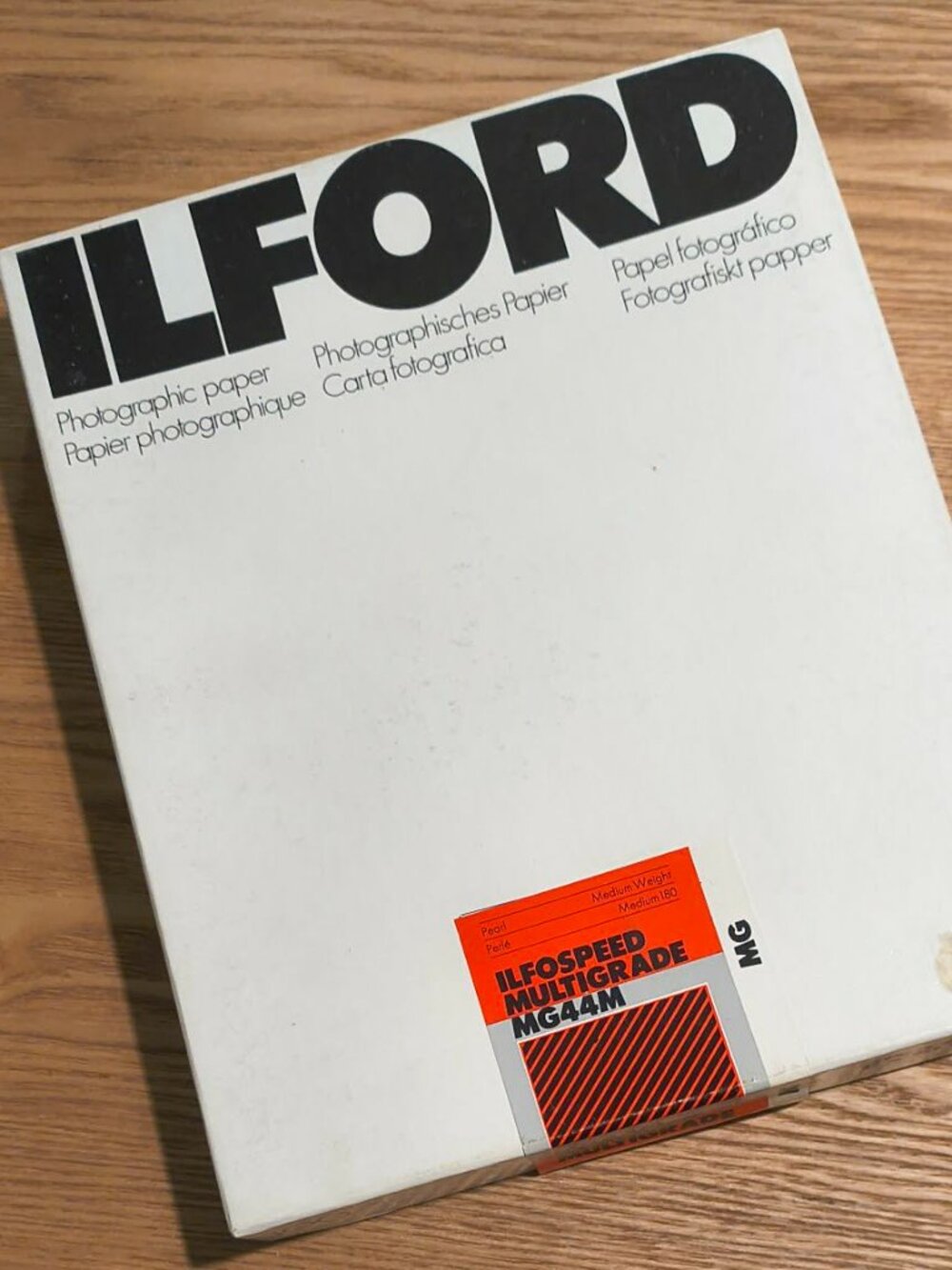 Vintage Ilford black and white photo paper 8X10 box ox 100
